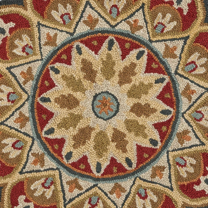 Rugs Town 54103 Red 6' Round Rug