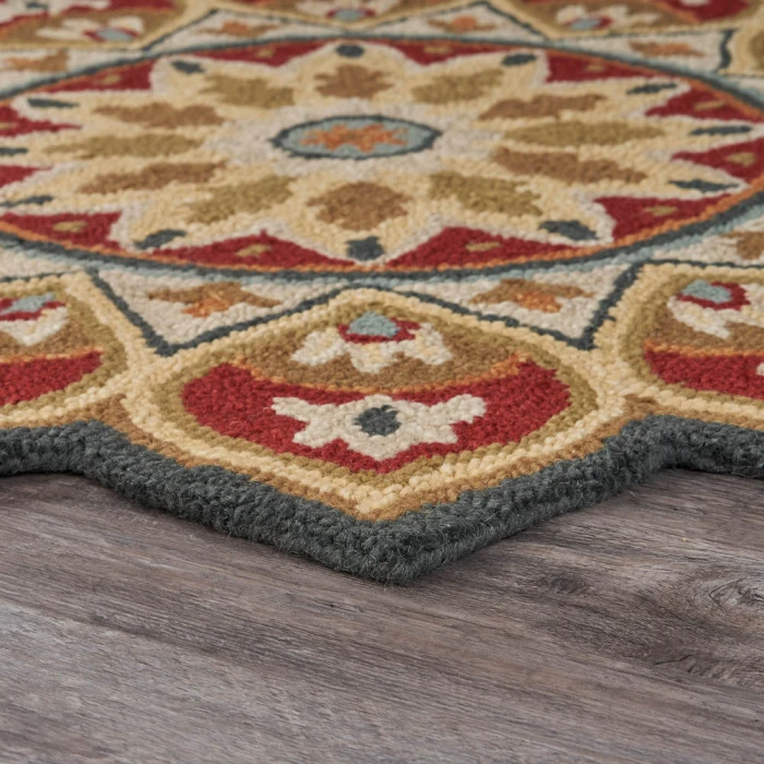 Rugs Town 54103 Red 6' Round Rug
