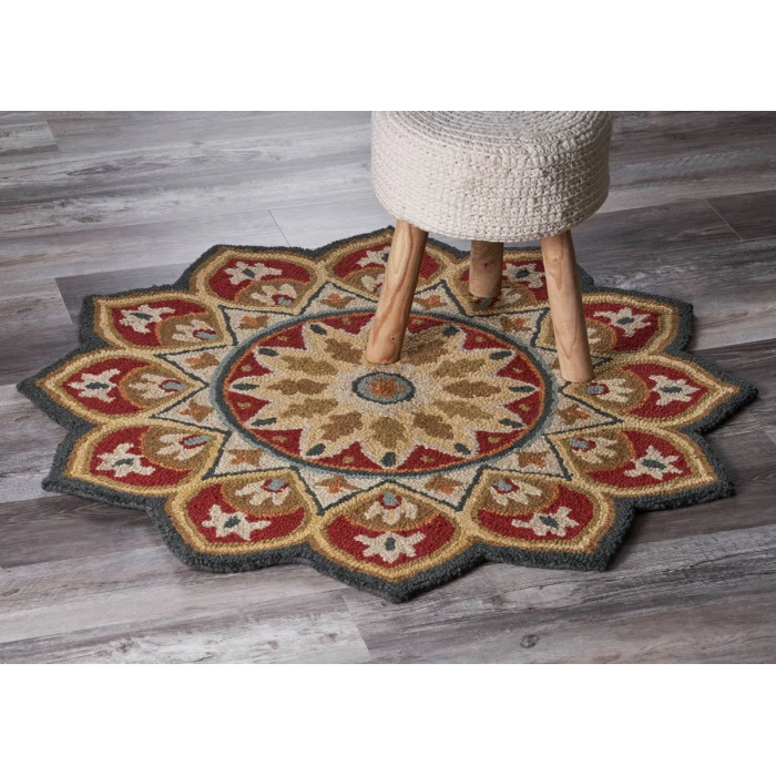 Rugs Town 54103 Red 6' Round Rug