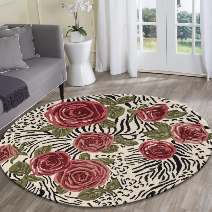 Rugs Town 54107 Multi 4' X 4' Round Rug