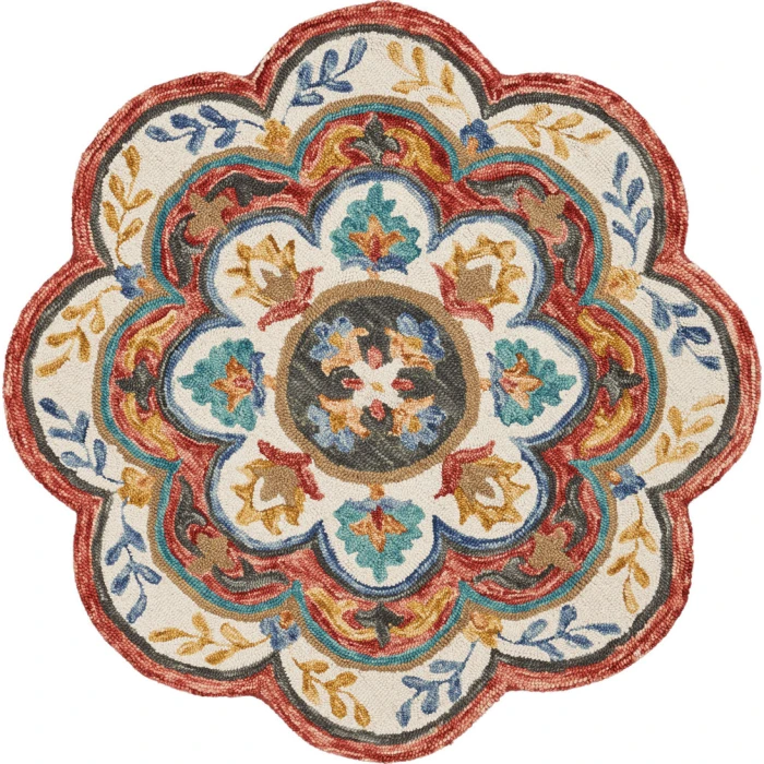Rugs Town 54108 Red 4' X 4' Round Rug