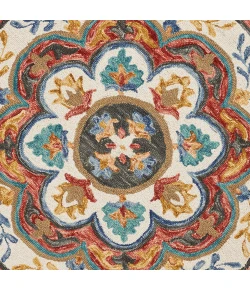 Sindy SIN-AF Red Area Rug 4 ft. Round