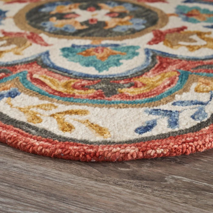 Rugs Town 54108 Red 4' X 4' Round Rug