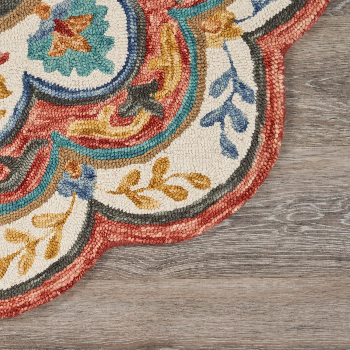 Rugs Town 54108 Red 4' X 4' Round Rug