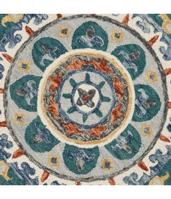 Sindy SIN-AG Green Area Rug 4 ft. Round