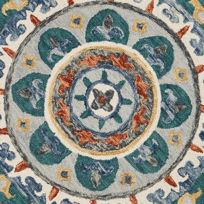 Rugs Town 54109 Gray/ Multi 6' Round Rug