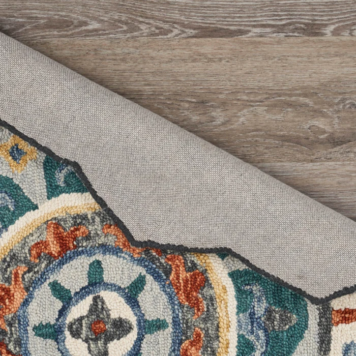 Rugs Town 54109 Gray/ Multi 6' Round Rug