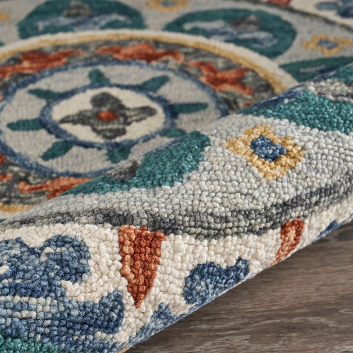 Rugs Town 54109 Gray/ Multi 6' Round Rug
