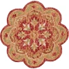 LR Home Sinuous 54110 Red 4' X 4' Round Rug