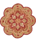 LR Home SINUOUS 54110 Red 4' X 4' Round Rug