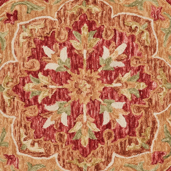 LR Home SINUOUS 54110 Red 4' X 4' Round Rug