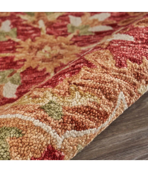 LR Home SINUOUS 54110 Red 4' X 4' Round Rug