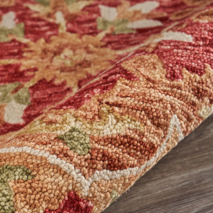 LR Home SINUOUS 54110 Red 4' X 4' Round Rug