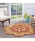 LR Home SINUOUS 54110 Red 4' X 4' Round Rug