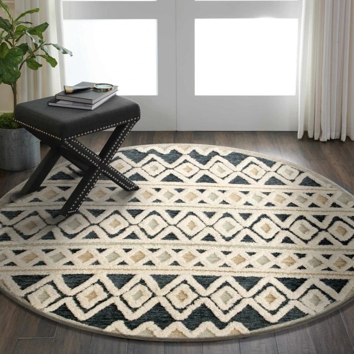 Rugs Town 54111 Blue 6' Round Rug