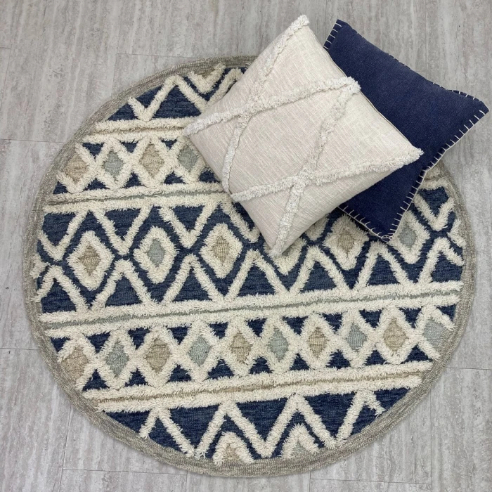 Rugs Town 54111 Blue 6' Round Rug