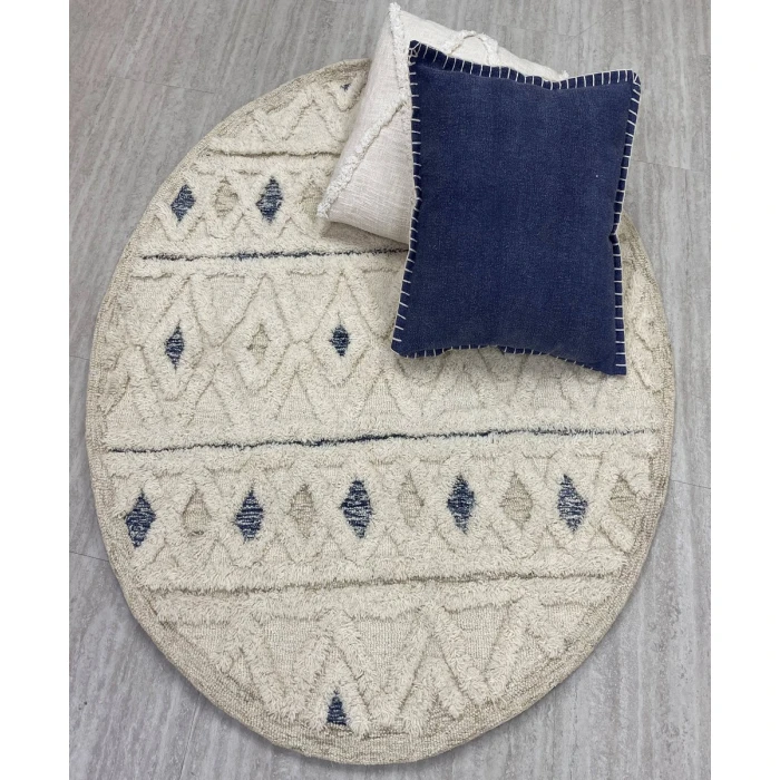 Rugs Town 54112 Ivory 6' Round Rug