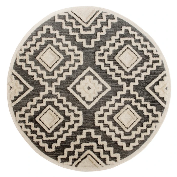 Rugs Town 54113 Gray 4' X 4' Round Rug
