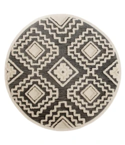 Sindy SIN-AJ Gray Area Rug 6 ft. Round
