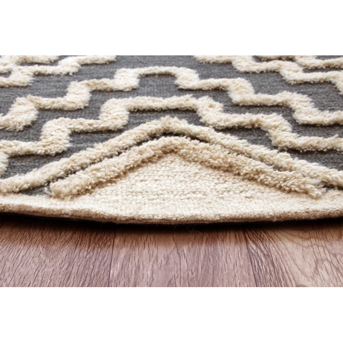 Rugs Town 54113 Gray 4' X 4' Round Rug