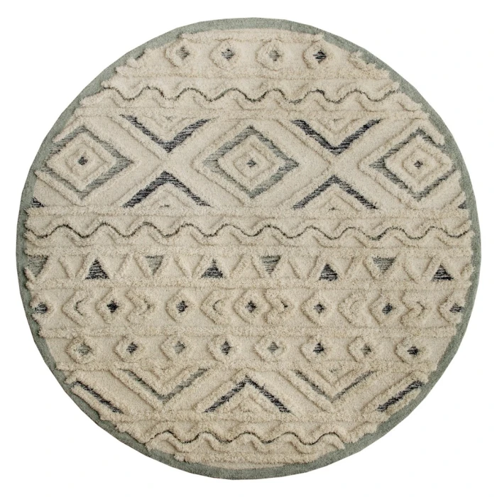 Rugs Town 54115 Ivory 4' X 4' Round Rug