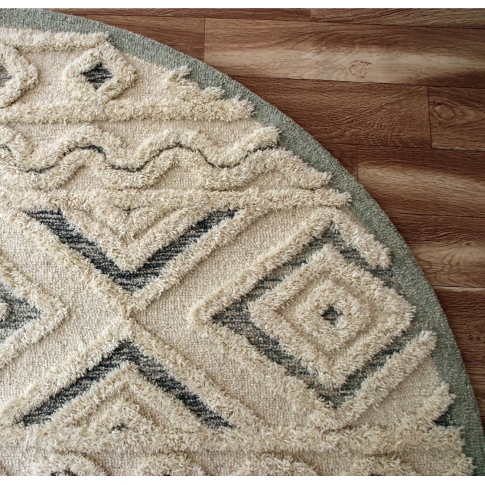 Rugs Town 54115 Ivory 4' X 4' Round Rug