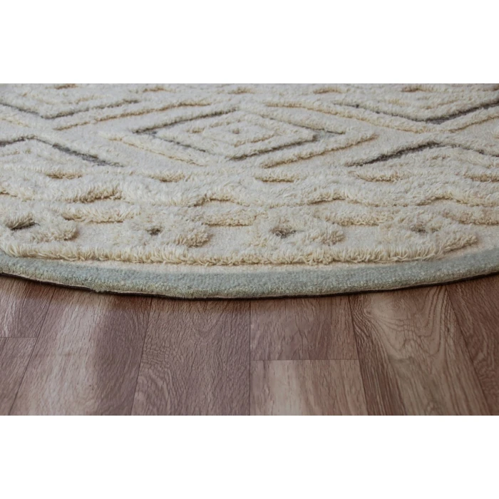 Rugs Town 54115 Ivory 4' X 4' Round Rug