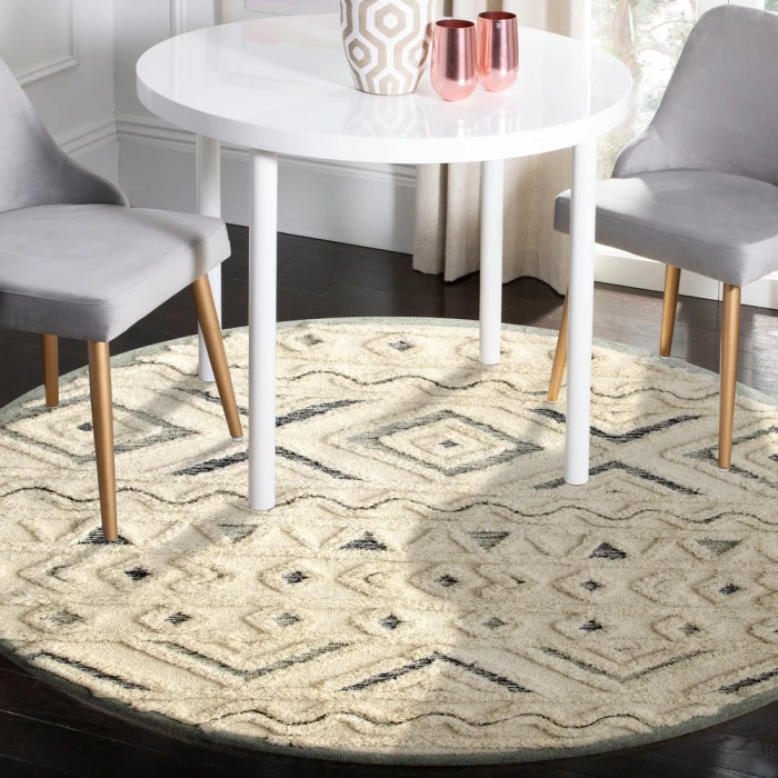 Rugs Town 54115 Ivory 4' X 4' Round Rug