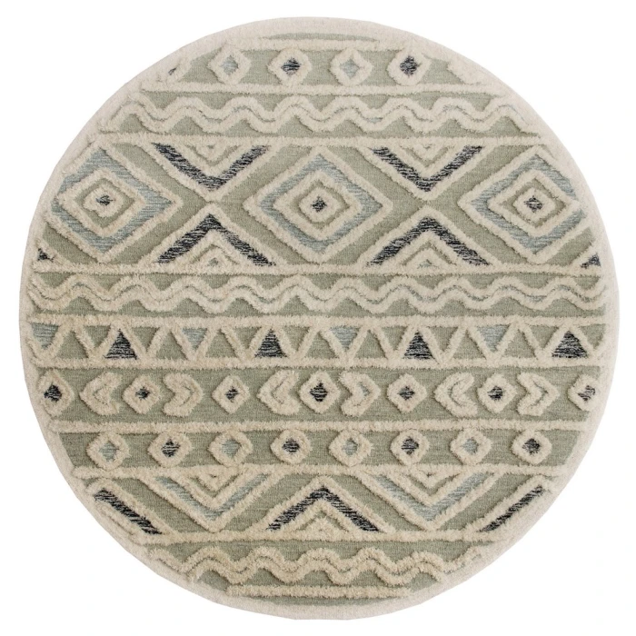 Rugs Town 54116 Light Gray 4' X 4' Round Rug