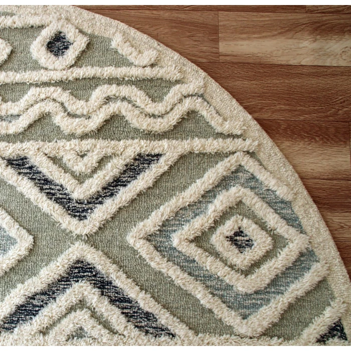 Rugs Town 54116 Light Gray 4' X 4' Round Rug