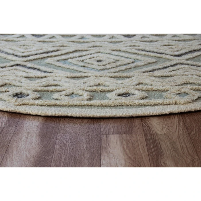 Rugs Town 54116 Light Gray 4' X 4' Round Rug