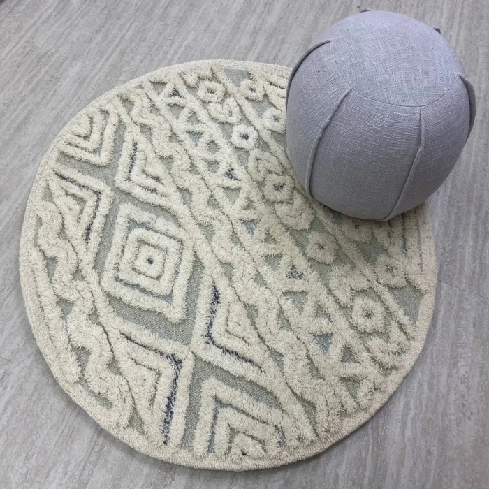 Rugs Town 54116 Light Gray 4' X 4' Round Rug