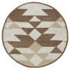 Sindy SIN-AM Brown Area Rug 6 ft. Round