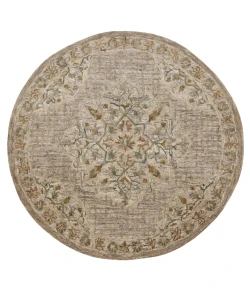 Sindy SIN-AP Beige Area Rug 6 ft. Round