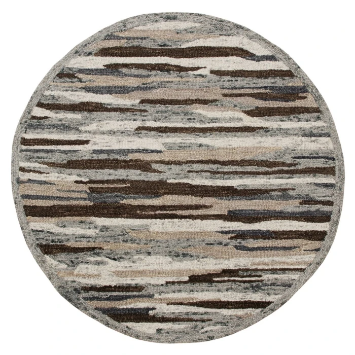 Rugs Town 54121 Natural/ Multi 4' X 4' Round Rug