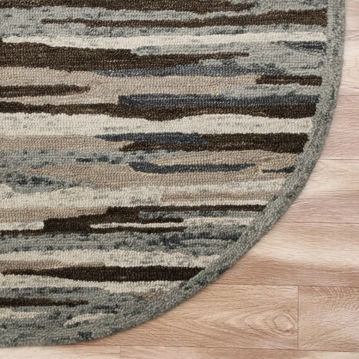 Rugs Town 54121 Natural/ Multi 4' X 4' Round Rug