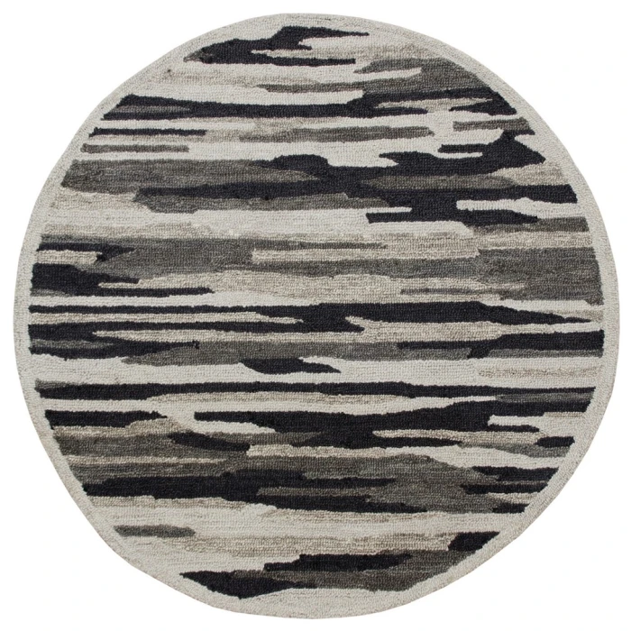 LR Home SINUOUS 54122 Gray/ Multi 6' Round Rug