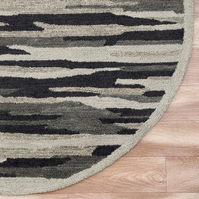 Rugs Town 54122 Gray/ Multi 4' X 4' Round Rug