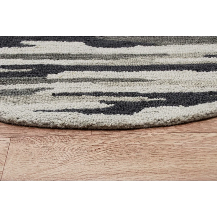 Rugs Town 54122 Gray/ Multi 4' X 4' Round Rug