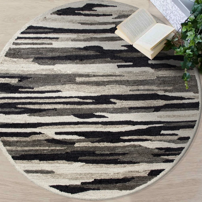 Rugs Town 54122 Gray/ Multi 4' X 4' Round Rug
