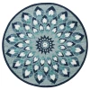 Sindy SIN-AR Blue Area Rug 4 ft. Round