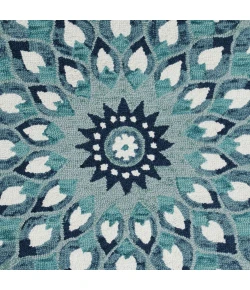 Sindy SIN-AR Blue Area Rug 4 ft. Round