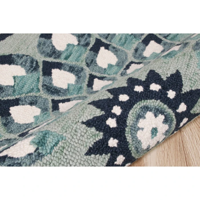 Rugs Town 54151 Teal/ Blue 4' X 4' Round Rug