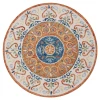 Sindy SIN-AT Orange Area Rug 4 ft. Round