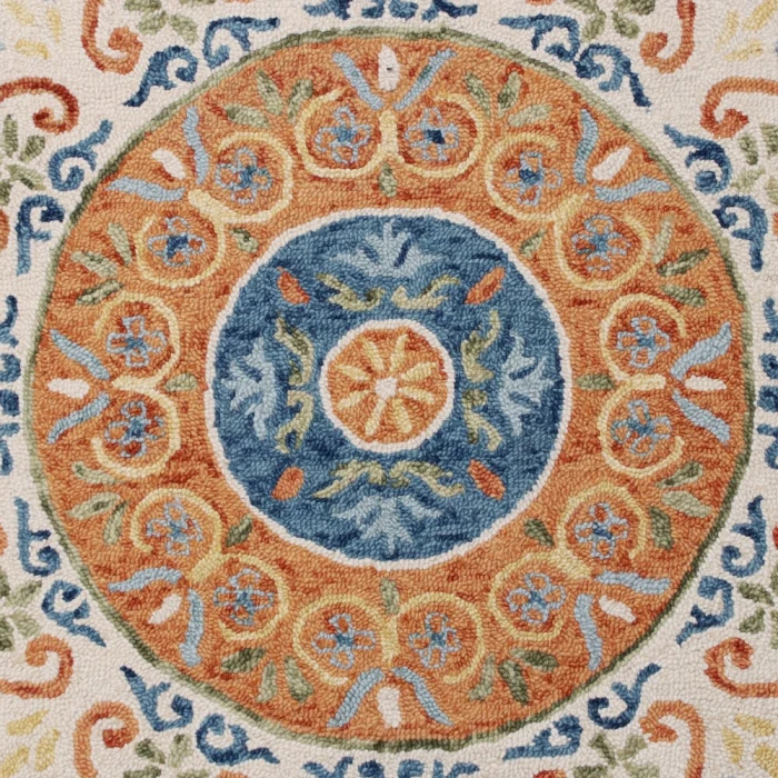 Rugs Town 54153 Rust/ Ivory 4' X 4' Round Rug