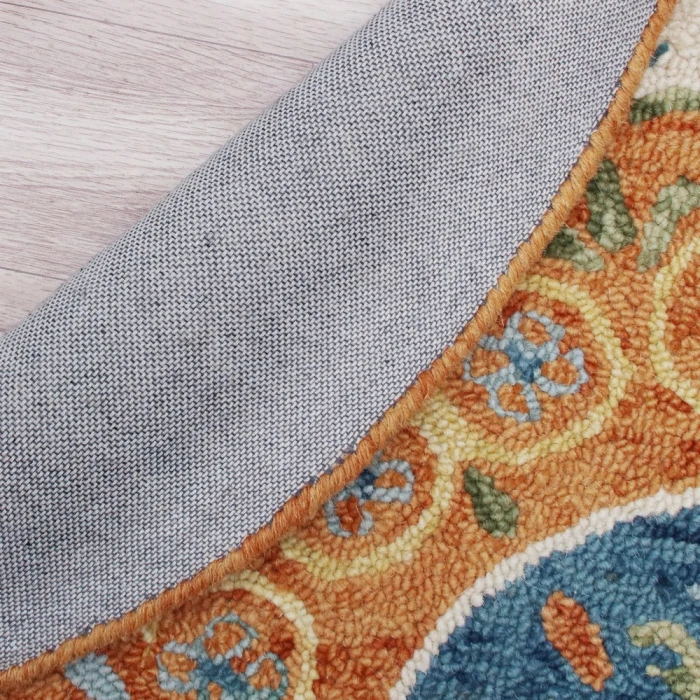 Rugs Town 54153 Rust/ Ivory 4' X 4' Round Rug