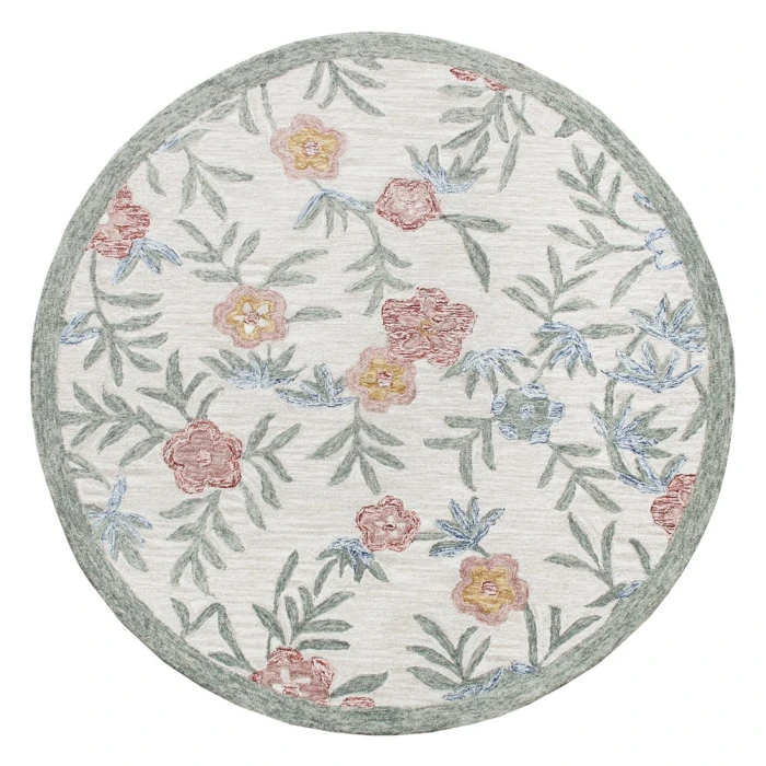 Rugs Town 54161 Ivory 6' Round Rug