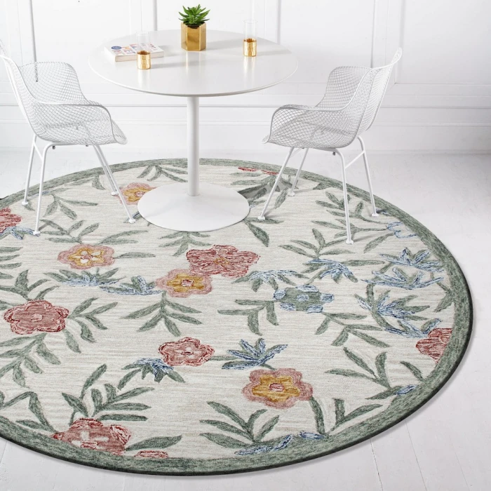 Rugs Town 54161 Ivory 4' X 4' Round Rug