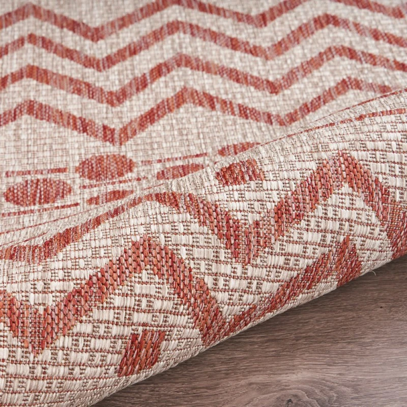 Rugs Town Shower 81244 Beige/ Red 1'10" X 3'0 Rect. Rug