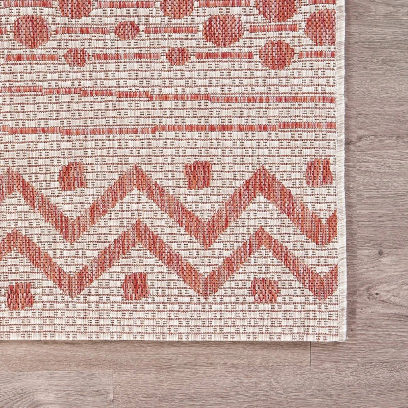 Rugs Town Shower 81244 Beige/ Red 1'10" X 3'0 Rect. Rug